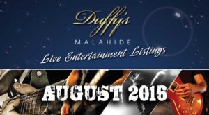 Bands in Dublin this weekend - Duffy's Aug 2016 Gig Lisitings